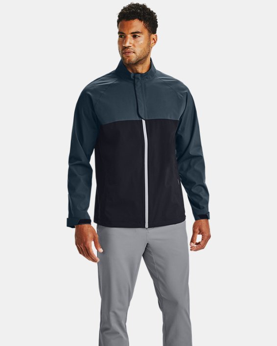 Men's UA Golf Rain Jacket, Black, pdpMainDesktop image number 0
